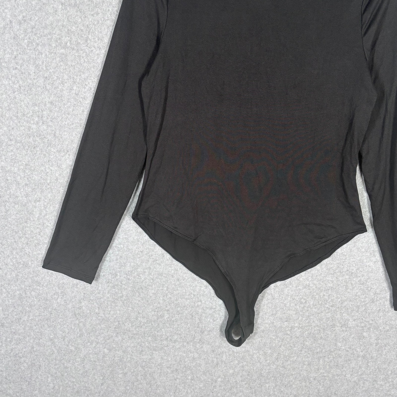 Iris Bodysuit 1x High Neck Thin Stretch Basic Minimal Goth Career Layer Under — image 3 of 8